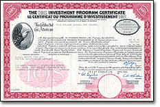Investors Overseas Services Limited stock certificate